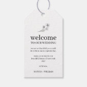 Sophia Elegant Hotel Gasten Bruiloft Welkom Cadeaulabel (Voorkant)