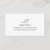 Sophia Elegant minimalistisch huwelijk RSVP Informatiekaartje (Voorkant)