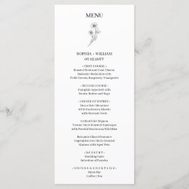 Sophia Elegant Modern Huwelijksreceptie Diner Menu