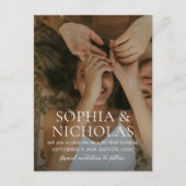 Sophia foto Moderne bruiloft Bewaar de datum Aankondigingskaart (Voorkant)