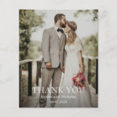 Sophia foto Moderne bruiloft dank je wel kaart (Voorkant)