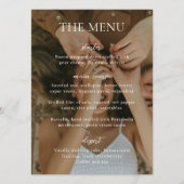 Sophia foto Moderne bruiloft Menu (Voorkant)