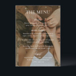 Sophia foto Moderne bruiloft Menu<br><div class="desc">Modern huwelijksmenu met een eenvoudig maar elegant ontwerp.</div>