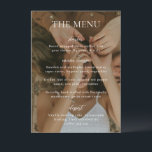 Sophia foto Moderne bruiloft Menu<br><div class="desc">Modern huwelijksmenu met een eenvoudig maar elegant ontwerp.</div>