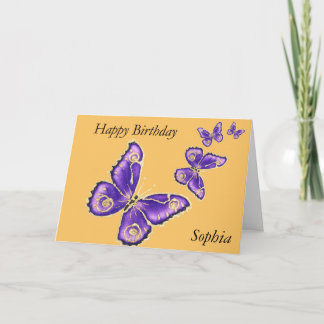 Sophia, Gelukkige paarse de vlinderkaart van de Kaart