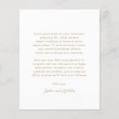 Sophia Gold Modern Wedding Dank je wel kaart (Achterkant)