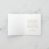 Sophia Gold Moderne bruiloft Bedankkaart (Binnen)