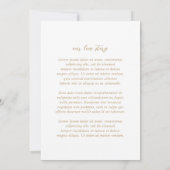 Sophia Gold Moderne bruiloft Save The Date (Achterkant)