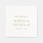 Sophia Gold Moderne bruiloft Servet (Voorkant)