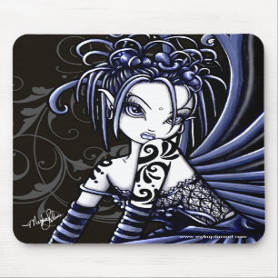 "Sophia" Gothic Blue Tattoo Fairy Mousepad Muismat