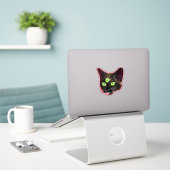 Sophia het Psychische Kat Sticker (Laptop op bureau)