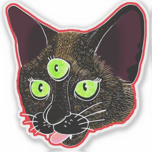 Sophia het Psychische Kat Sticker (Voorkant)