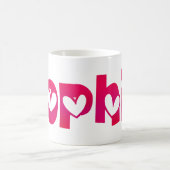 Sophia in harten koffiemok (Center)