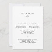 Sophia Invitación Boda Catolica Spaanse bruiloft Kaart (Voorkant)