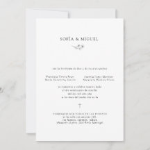 Sophia Invitación Boda Catolica Spaanse bruiloft