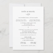 Sophia Invitación Boda catolica , Spaanse bruiloft Kaart (Voorkant)