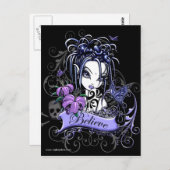 Sophia Lilly Believe Butterfly Fairy Briefkaart (Voorkant / Achterkant)