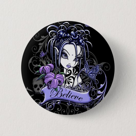 Sophia Lilly Believe Flower Fairy Button (Voorkant)