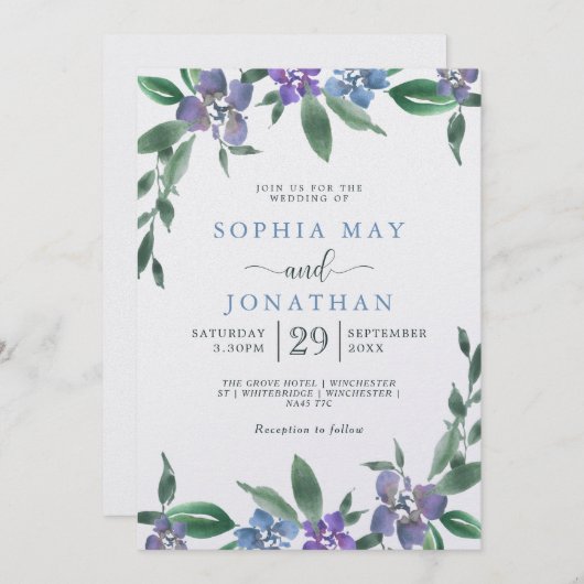 Sophia May land rustieke zomer bruiloft Feestdagenkaart (Voorkant / Achterkant)