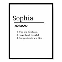 Sophia, Meisje Gepersonaliseerde Naam Definitie