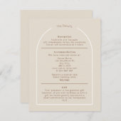 SOPHIA Modern Desert Boho Arch Details Kaart (Voorkant / Achterkant)