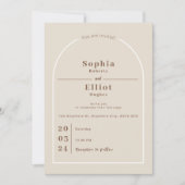 SOPHIA Modern Desert Boho Arch Wedding Uitnodiging (Voorkant)
