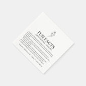 Sophia Modern Wedding Reception Fun Facts Cocktail Servet (Hoek)