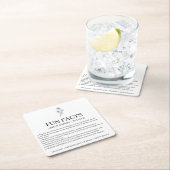 Sophia Moderne Huwelijksreceptie Leuke Feiten Kartonnen Onderzetters (Insitu)