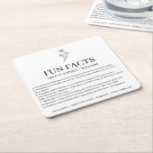 Sophia Moderne Huwelijksreceptie Leuke Feiten Kartonnen Onderzetters (Schuin)