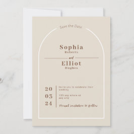 SOPHIA Moderne Woestijn Boho Boog Save the Date Ka Kaart