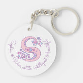 Sophia monogram letter S naam en betekenis Sleutelhanger (Achterkant)