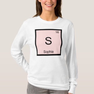 Sophia naam chemie element periodiek systeem t-shirt