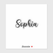 Sophia Naam - Handgeschreven kalligrafie Sticker (Vel)