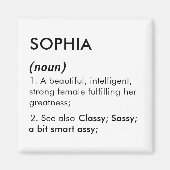 Sophia name, Editable name, Custom name Magneet (Voorkant)