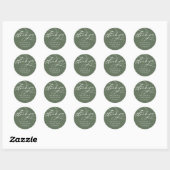 SOPHIA Olive Green Wedding Dank u Sticker (Vel)