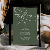 SOPHIA Olive Green Wedding Seating Chart Kaart