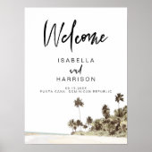 SOPHIA | Onthaal van Tropische Beach Palm Weddensc Poster (Voorkant)