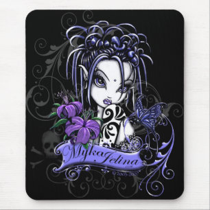 Sophia Paars Lilly Gothic Tattoo Faery Butterfly Muismat
