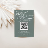 SOPHIA QR Code Tropisch Groene Bestemming Trouwen RSVP Kaartje