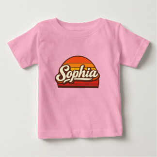 Sophia Retro Zonsondergang Persoonlijke Naam Ontwe