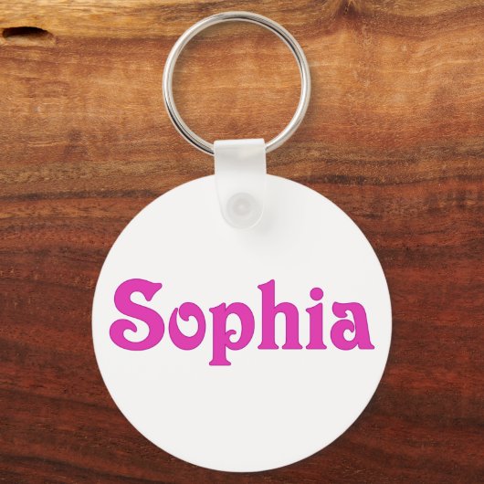 Sophia roze sleutelhanger (Voorkant)