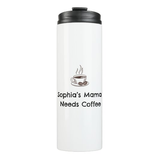 Sophia’s Mom | Custom Name Parent Gift Thermosbeker (Voorkant)