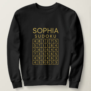 SOPHIA Sudoku-puzzel – Gouden raster T-shirt