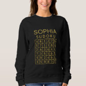 SOPHIA Sudoku-puzzel – Gouden raster T-shirt (Voorkant)