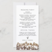 SOPHIA | Tropical Beach Ocean Palm huwelijksprogra Bedankkaart (Achterkant)