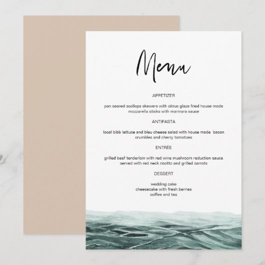 SOPHIA Tropisch strand palm Tree Weddenrennen Mann Menu (Voorkant / Achterkant)