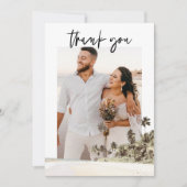 SOPHIA Tropische Palmboom Foto Trouw Dank Je Kaart (Voorkant)