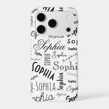 Sophia Typografie Zwart Wit