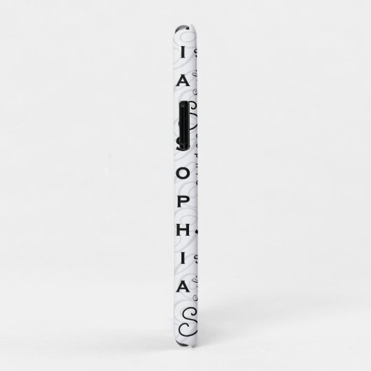 Sophia Typografie Zwart Wit Case-Mate iPhone Case (Achterkant/rechts)