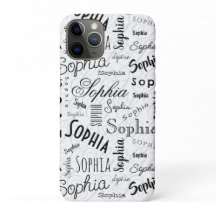 Sophia Typografie Zwart Wit